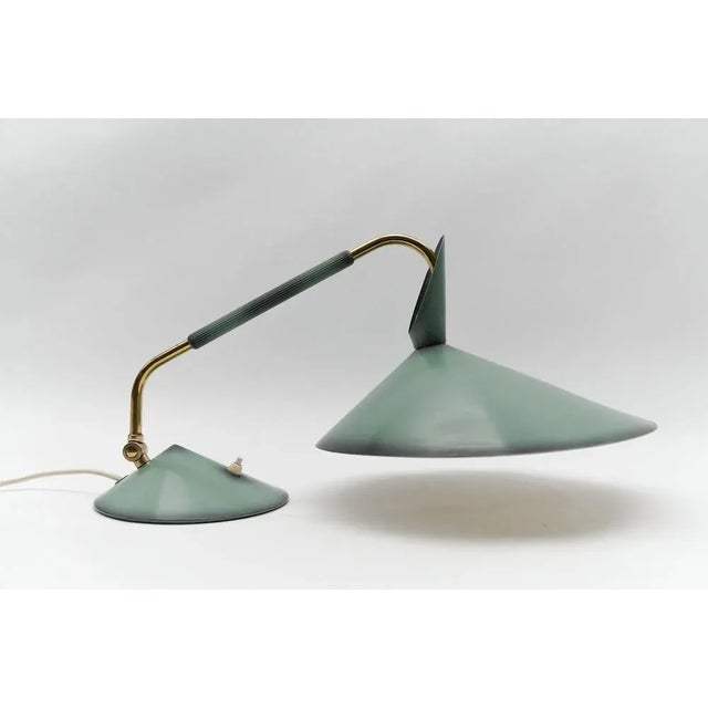 Mid-Century Modern Green Table Desk, 1950s For Sale - Image 6 of 13