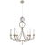 Milan Large Chandelier in Venetian Silver with Crystal Designer: Niermann Weeks Fixture Height: 44" Canopy: 6" Round...