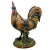 Majolica Figural Rooster, naturalistically modeled as an alert cockerel, the feathers with mottled gold, brown and blue...