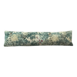 Marly and Mohair Blue Greens Lumbar Pillow For Sale