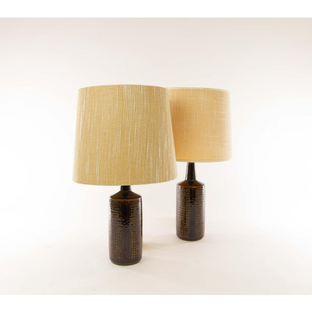 Ceramic Brown Dl/30 Table Lamps by Linnemann-Schmidt for Palshus, 1960s, Set of 2 For Sale - Image 7 of 8