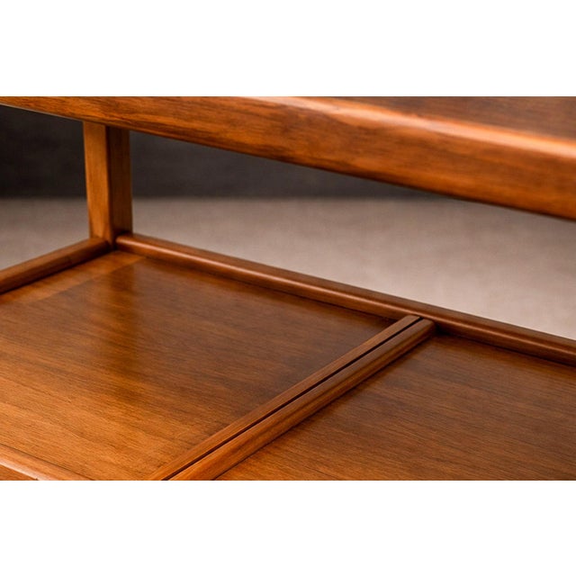 Brown Brazilian Modern Bar Cart With Adjustable Shelves in Hardwood, Peter Kraft, 1960s For Sale - Image 8 of 11