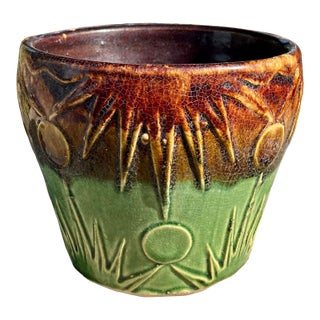 Mid 20th Century Robinson Ransbottom Pottery "Sun and Moon" Jardiniere For Sale