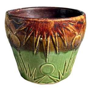 Mid 20th Century Robinson Ransbottom Pottery "Sun and Moon" Jardiniere