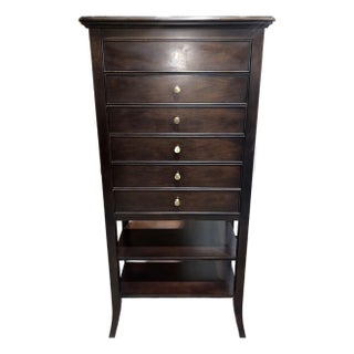 Stanley 6 Drawer 2 Shelf High Boy Chest For Sale