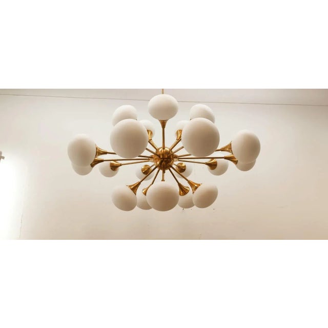 Sputnik 20-Light Pendant with Oval Glasses For Sale - Image 5 of 17