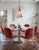 Large Fazzoletto Art Glass Raspberry Pink White Oval Pattern Pendant Light Signed For Sale - Image 10 of 18