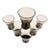 Set of 6 1960s Smokey Mid Century Finland Martini Glasses For Sale