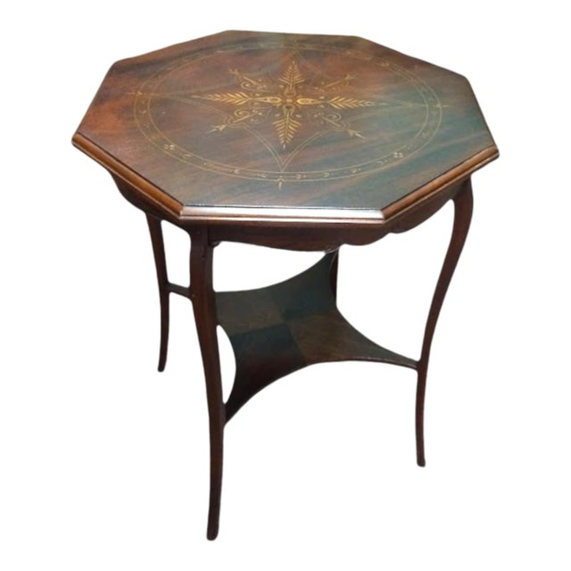 Inlaid Center Table, Antique Center Table For Sale