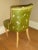 1970s 1940s Vintage Emerald Green Barrel Back Chair For Sale - Image 5 of 8