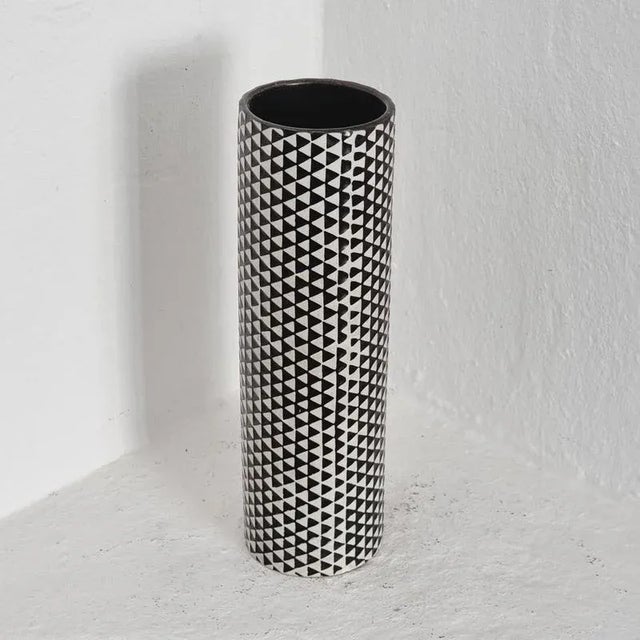 Scandinavian Modern Domino Vase attributed to Stig Lindberg for Gustavsberg, 1950s For Sale - Image 3 of 10