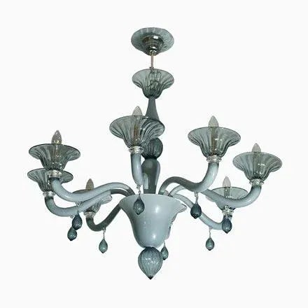Venetian 8-Arm Chandelier, 1960s For Sale - Image 4 of 4