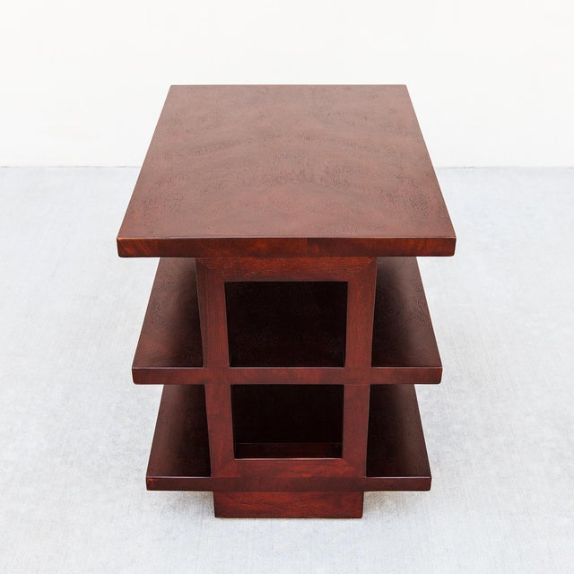1940s Edward Wormley for Dunbar Model 4423 Tiered Mahogany Occasional Table For Sale - Image 12 of 15
