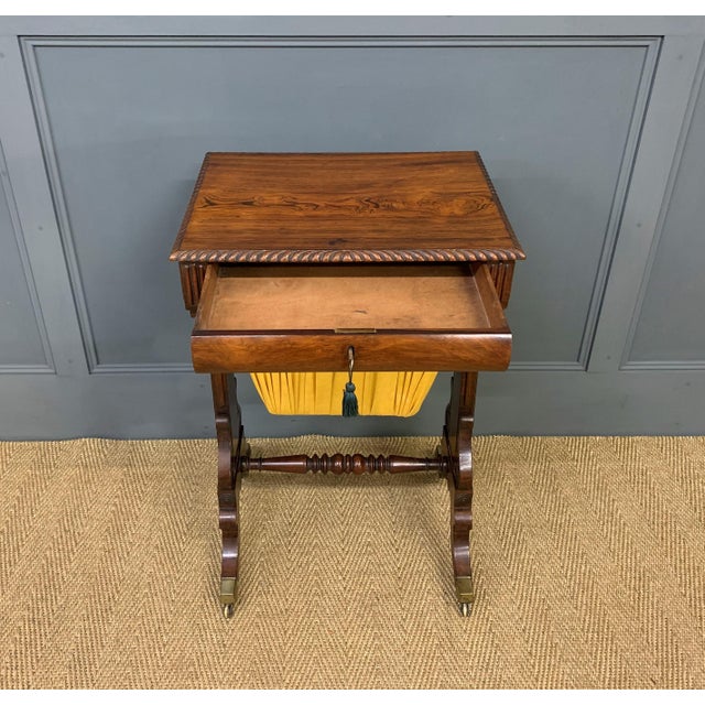 Regency Period Rosewood Worktable, 1810 For Sale - Image 7 of 16