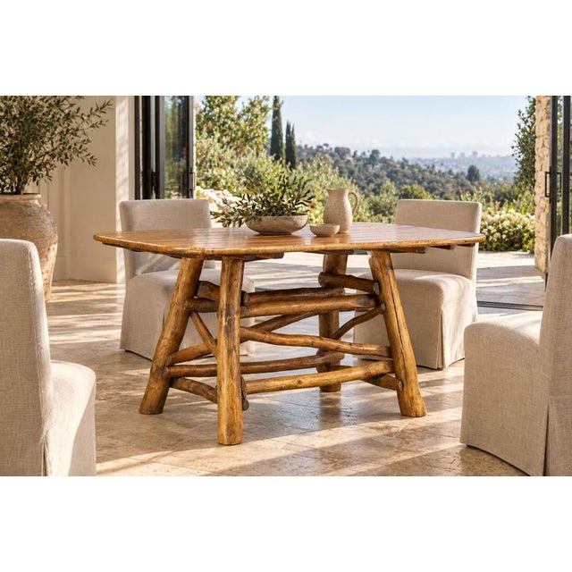 Rustic Sculptural Wooden Dining Table with Organic Branch Base, 1950s For Sale - Image 10 of 12