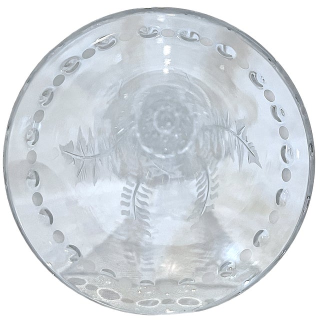 2020s William Yeoward Fern Hand-Cut Crystal Champagne Flute – As New For Sale - Image 5 of 12