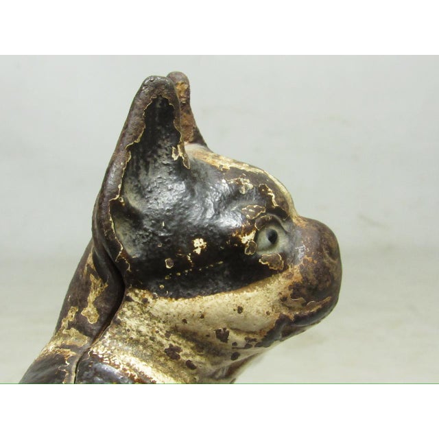 A small scale vintage cast iron Boston Terrier doorstop by the Hubley Manufacturing Company, c.1930’s. A fun object which...