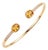Natural Citrine Stackable Cuff Bangle - Dainty Minimalist Open Cuff Bangle Bracelet For Sale
