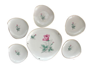 Porcelain Set from Hertel-Jacob Bavaria, 1940s, Set of 6