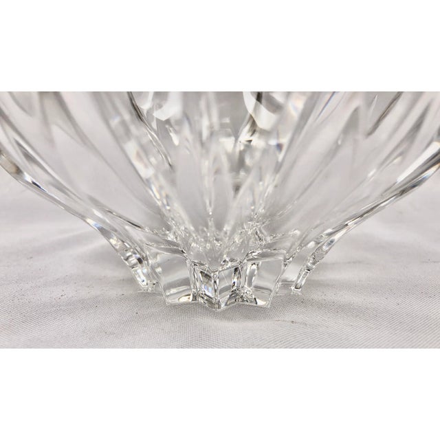 Mid-Century Vannes Crystal Floral Design Bowl For Sale - Image 4 of 9