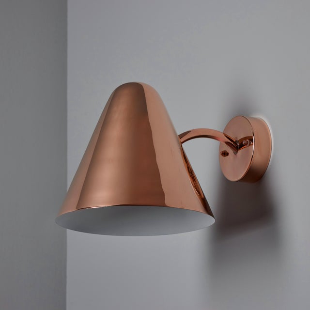 Mid-Century Modern Set of 8x 'ZuZu' Polished Copper Wall Sconces in the Style of Jacques Biny For Sale - Image 3 of 10