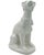 Vintage Greyhound Dog White Ceramic Statue For Sale - Image 4 of 12