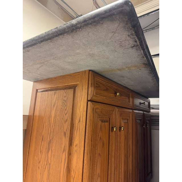 Custom Dark Gray Granite Countertop for Island For Sale - Image 4 of 4