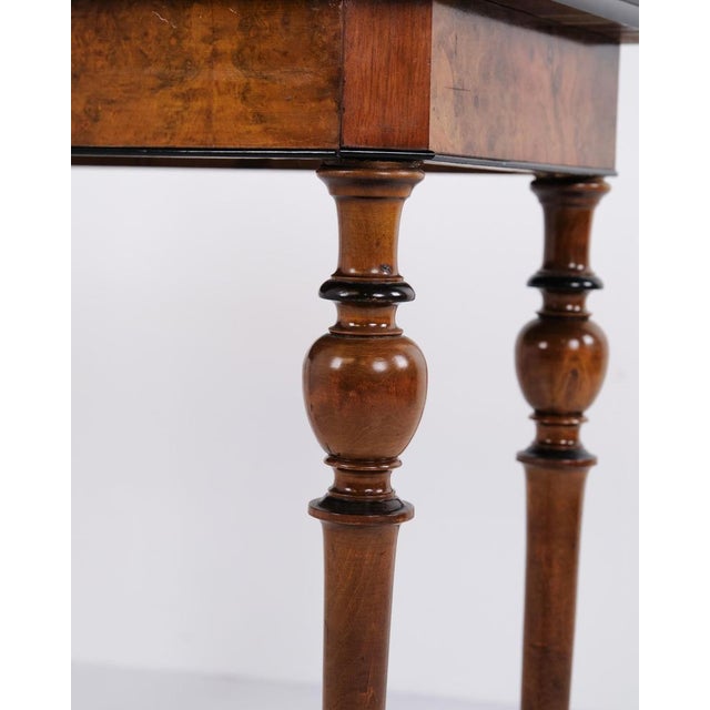 Antique Games Table in Mahogany and Walnut with Brass Fittings, 1860s For Sale - Image 11 of 12