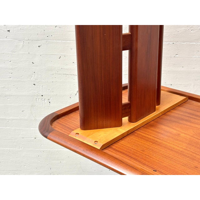 Mid-Century Curved Cherrywood Coffee Table, 1970s For Sale - Image 15 of 16
