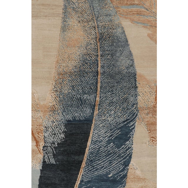 Rug & Kilim's Modern Abstract Rug in Botanical Rust and Indigo For Sale In New York - Image 6 of 8