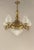 Chandelier in Brass with Cut Glass Shades, Budapest, 1930s For Sale - Image 9 of 12