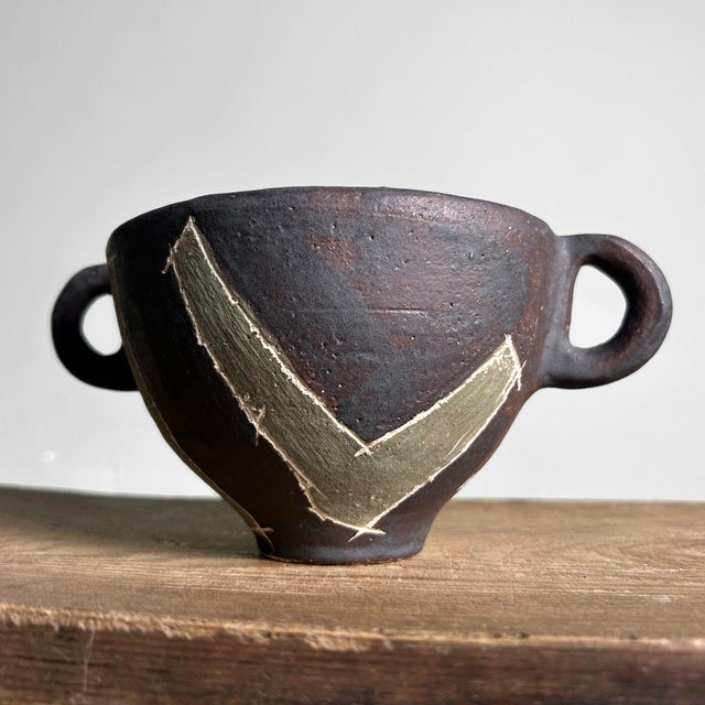 Maroon Shōwa Era Ceramic Chawan Bowl, Japan, 1970s For Sale - Image 8 of 15