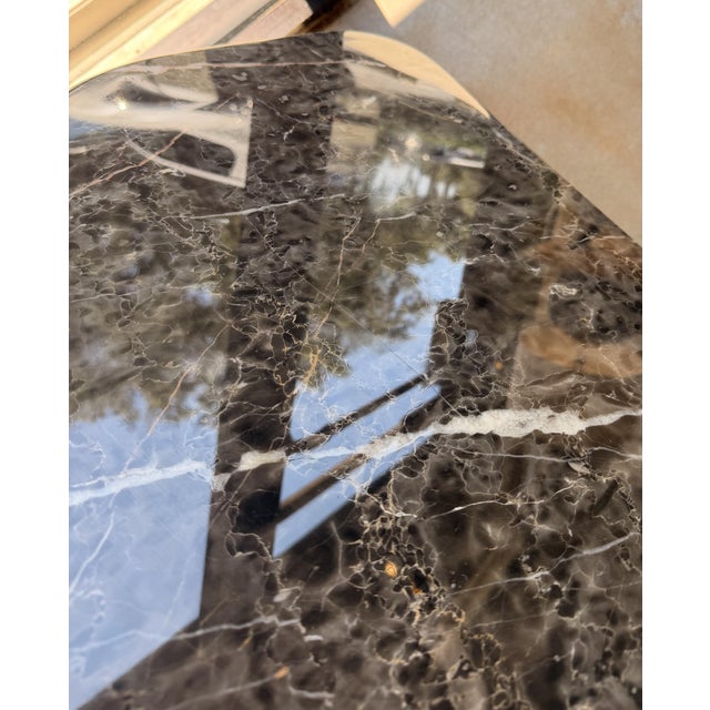 Camerich Black Marble End Table For Sale In West Palm - Image 6 of 6