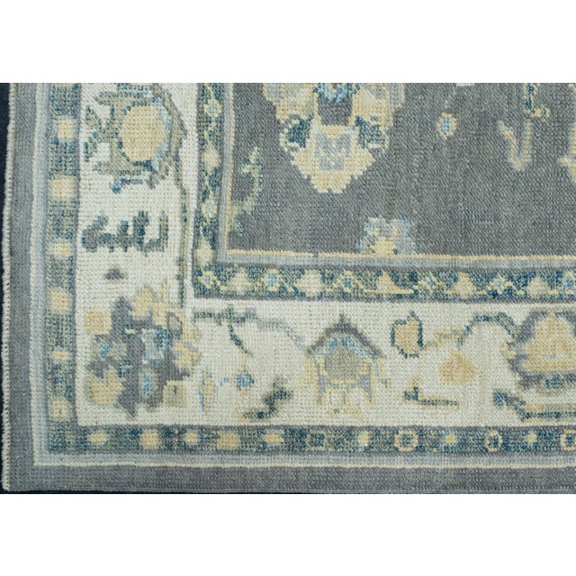 Turkish Oushak Rug 4'2" x 5'2" #17160 For Sale - Image 4 of 8