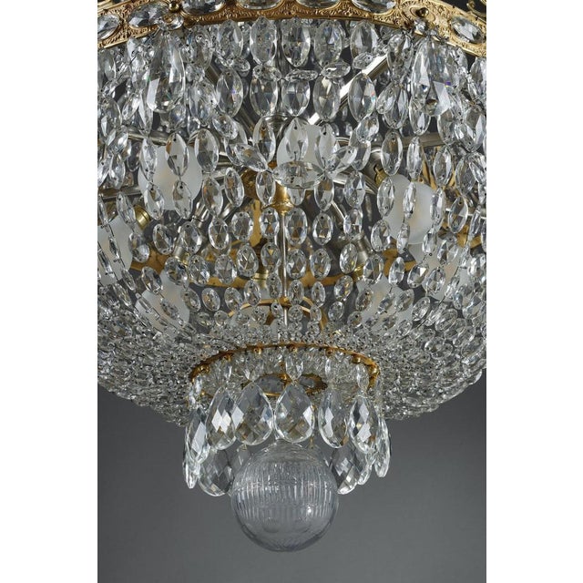 Empire Style Balloon Chandelier with Pendants, 1870 For Sale - Image 15 of 18