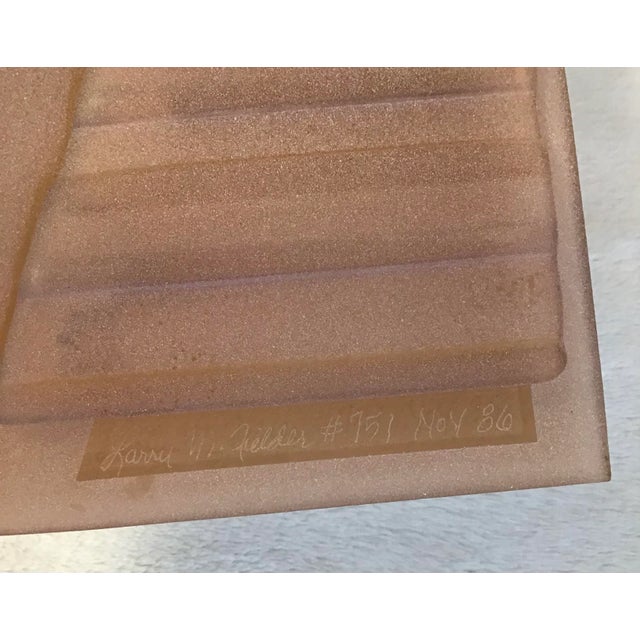 1986 Art Deco Style Glass Sculpture Numbered 751 by Larry M. Fielder For Sale - Image 10 of 13