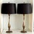 Brass Chapman Lamps with Black Silk Shades - A Pair For Sale - Image 10 of 10