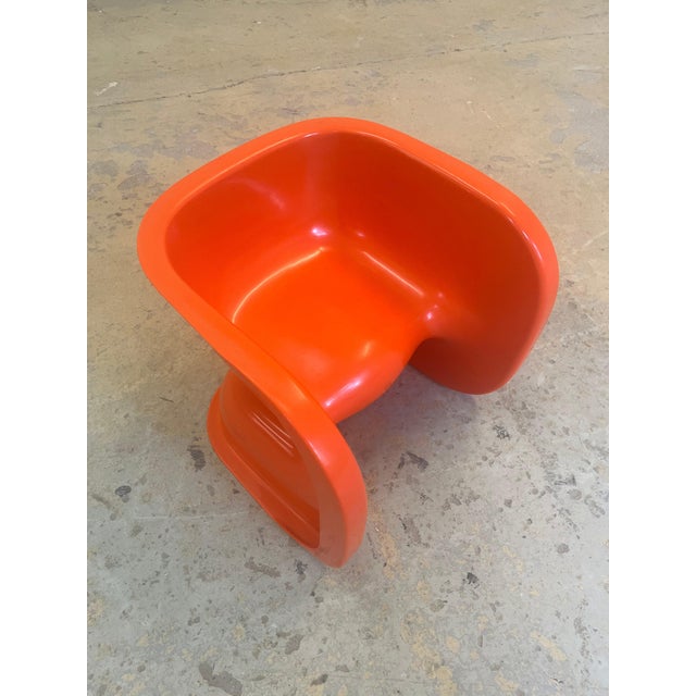 Multifunctional Children's Chair in Orange by Johannes Foersom & Peter Hiort Lorenzen for Cado For Sale - Image 5 of 11