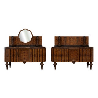 Italian Art Deco Sideboards, 1940s, Set of 2 For Sale