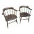 19th Century Captain's Chairs Painted Steamboat Motif Pair For Sale