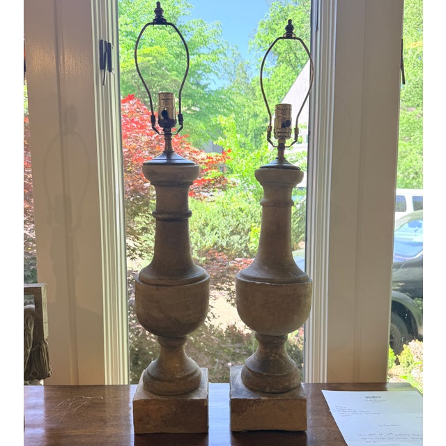 Pair 19th C. French Terracotta Baluster Lamps From Marston Luce For Sale In Washington DC - Image 6 of 7