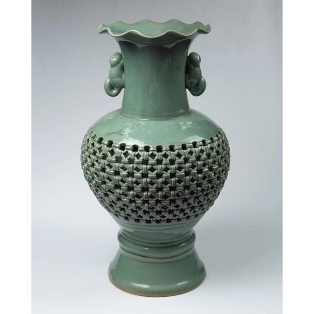 large-1980s-korean-celadon-openwork-vase-with-cloud-and-crane