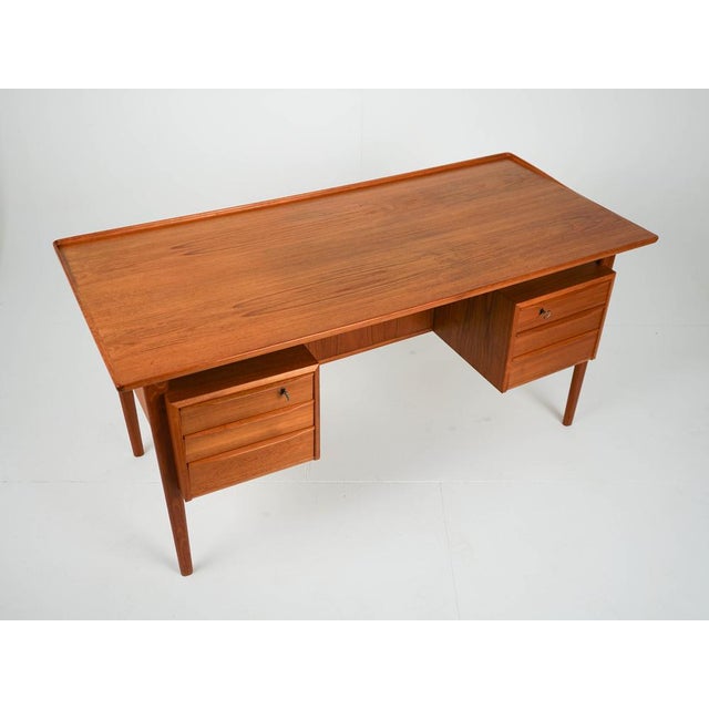 Wood Vintage Teak Desk by Peter Løvig Nielsen, 1960s For Sale - Image 7 of 12