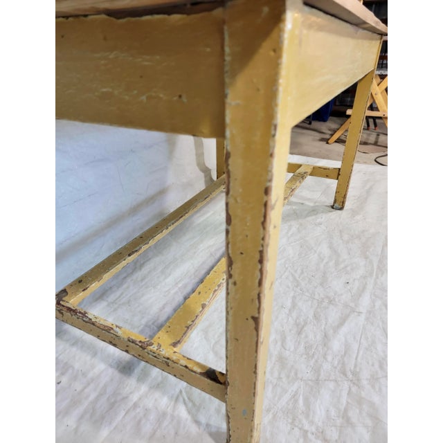 Wood Gorgeous Antique Wooden Farm Table With Original Paint From England, Circa 1890 For Sale - Image 7 of 13