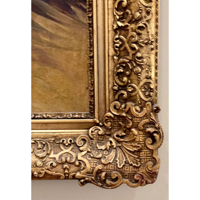 19th Century Antique Ernesto Fontana Original Oil Painting For Sale - Image 5 of 7