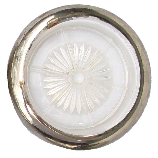 Set of 4 Italian glass and silver coasters from the 1970s. Mark on side of "Leonard" and "Made in Italy". Need more or...