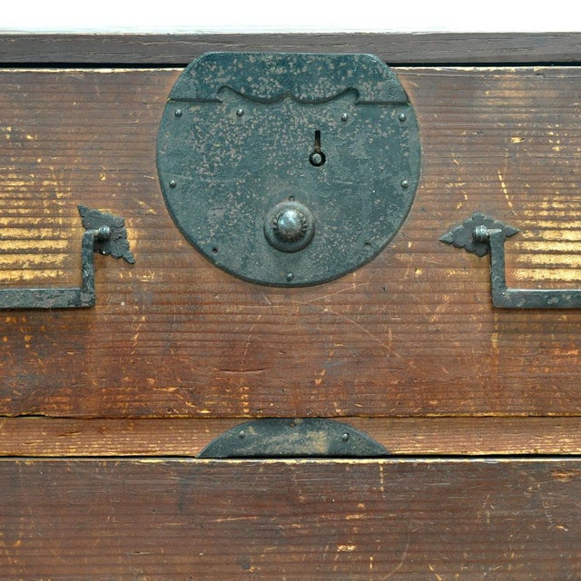 Brown Small Japanese Chest of Drawers, 1900s For Sale - Image 8 of 12