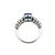 Platinum 3.40 Carat Weight Natural Sapphire & 0.98 CTW Marquise Diamond Ring, Size 4.5 For Sale - Image 4 of 10