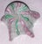 Glass Vintage Venetian Murano Style Latticino Hand Blown Ruffled Handkerchief Vase For Sale - Image 7 of 7