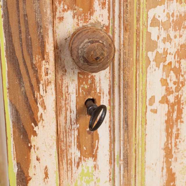 19th Century French Wood Patinated Cabinet With Wheels For Sale - Image 10 of 18